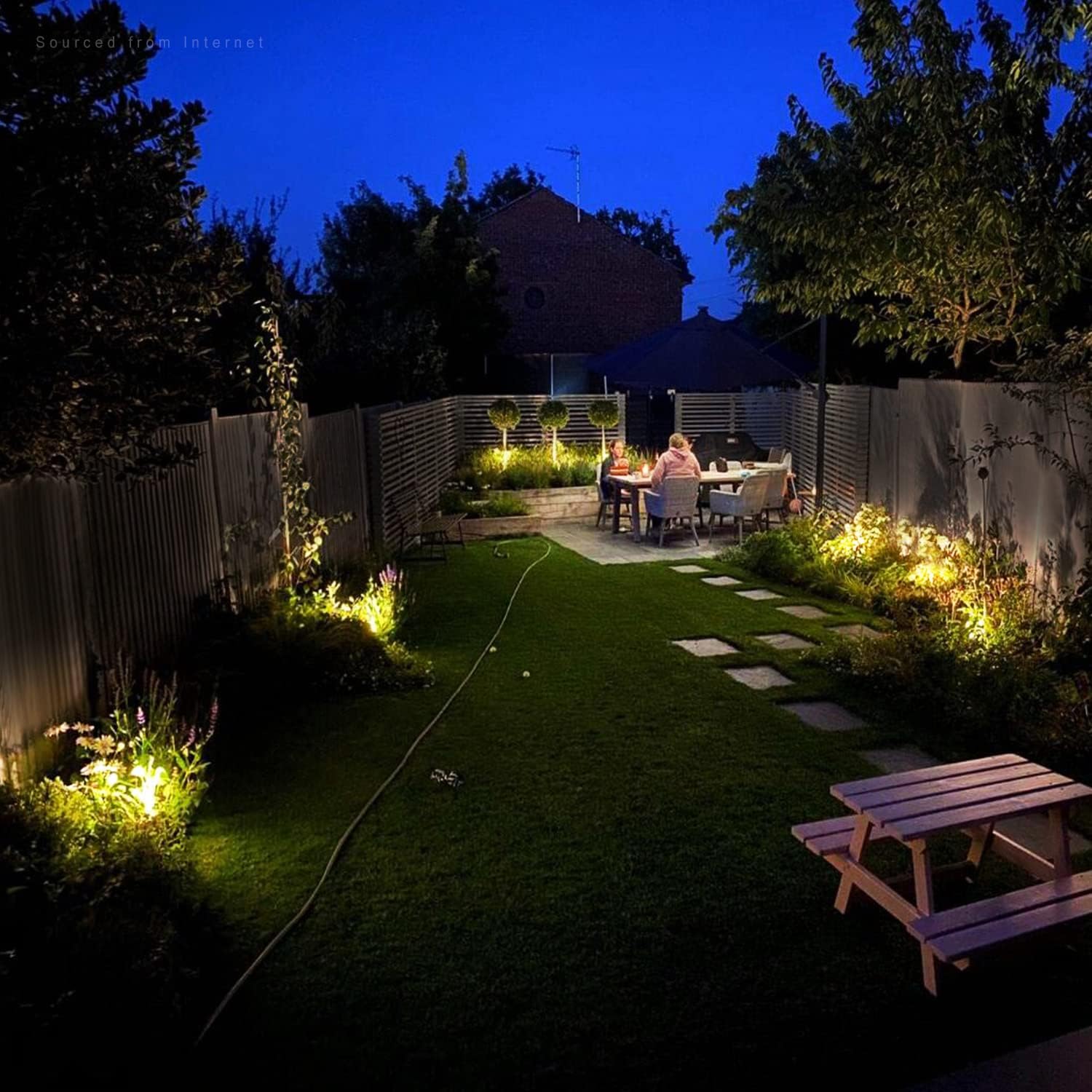 LEONLITE LED Landscape Pathway Lights, Low Voltage Landscape Lighting, UL Listed, 12V-24V Path Light Wired, Outdoor Deck Light, 4.5W, IP65 Waterproof, 2700K Soft White, Cast-Aluminum, Black, Pack of 6