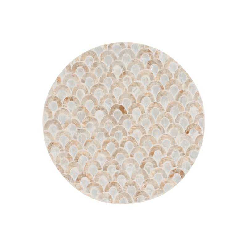 Linon Nolan Metal Accent Table in Gold - CYMX1949