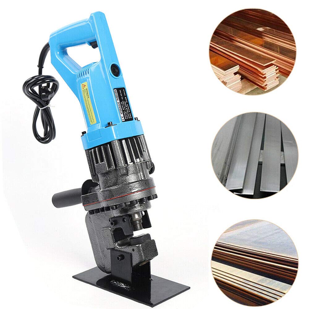Professional Electric Hydraulic Hole Punching Machine,Metal Hole Punch for Steel Plate Angle Iron Plate Aluminum Channel Steel, Includes 5 Sets Punch/Die Dia 6.5mm - 20.5mm,900W,MPH-20