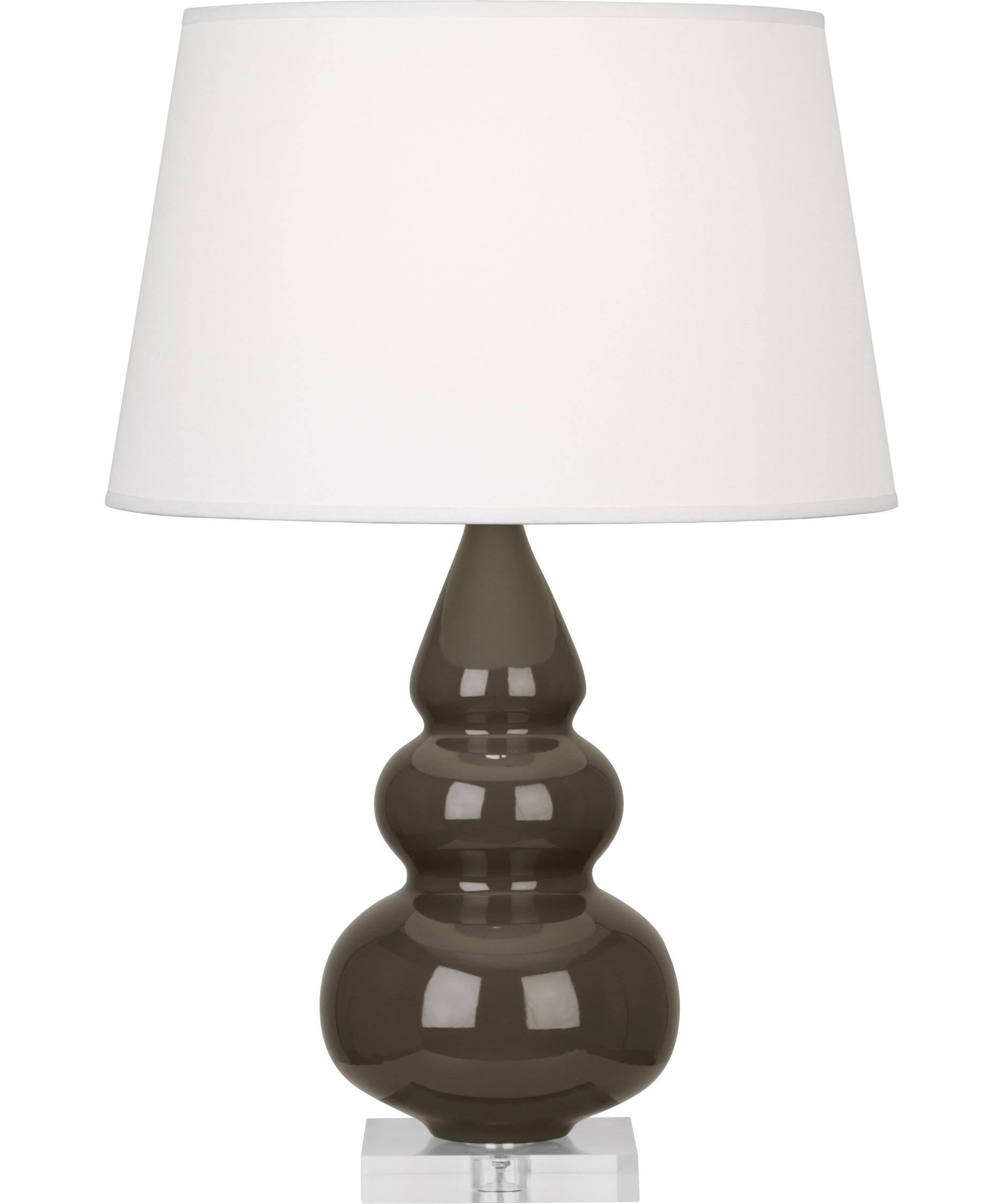 Robert Abbey Small Triple Gourd Accent Table Lamp, Brown Tea
