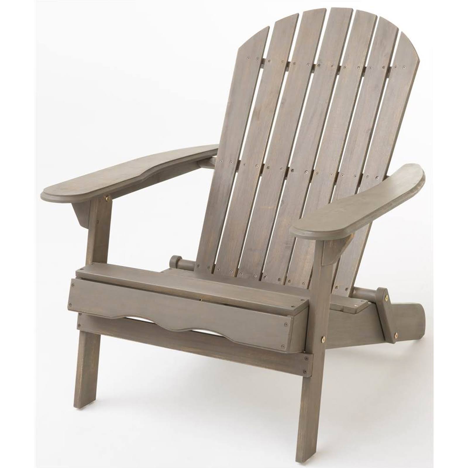 Hanlee Folding Wood Adirondack Chair - Gray Finish - Christopher Knight Home