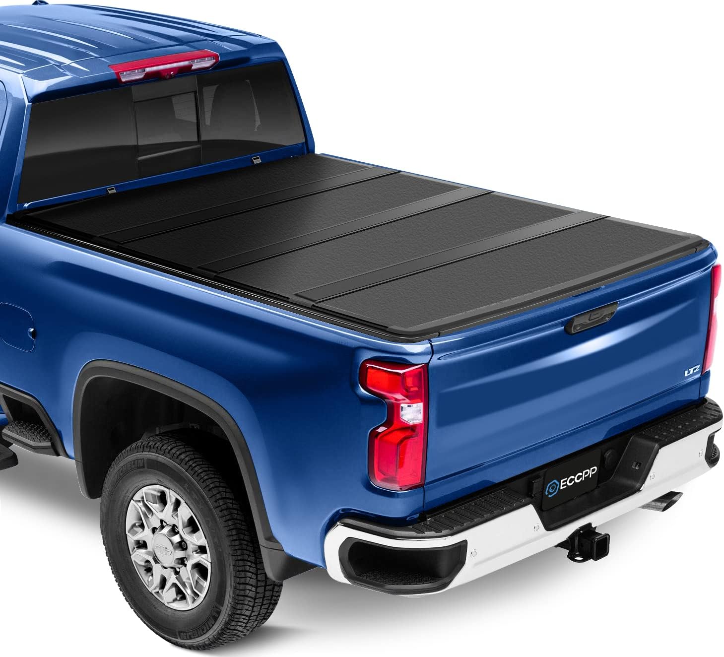 ECCPP Hard Quad Fold Truck Bed for Silverado/for Sierra 1500/2500 HD/3500 HD 2007-2019,for Silverado 2500/3500 2007-2018 Tonneau Cover 5'8