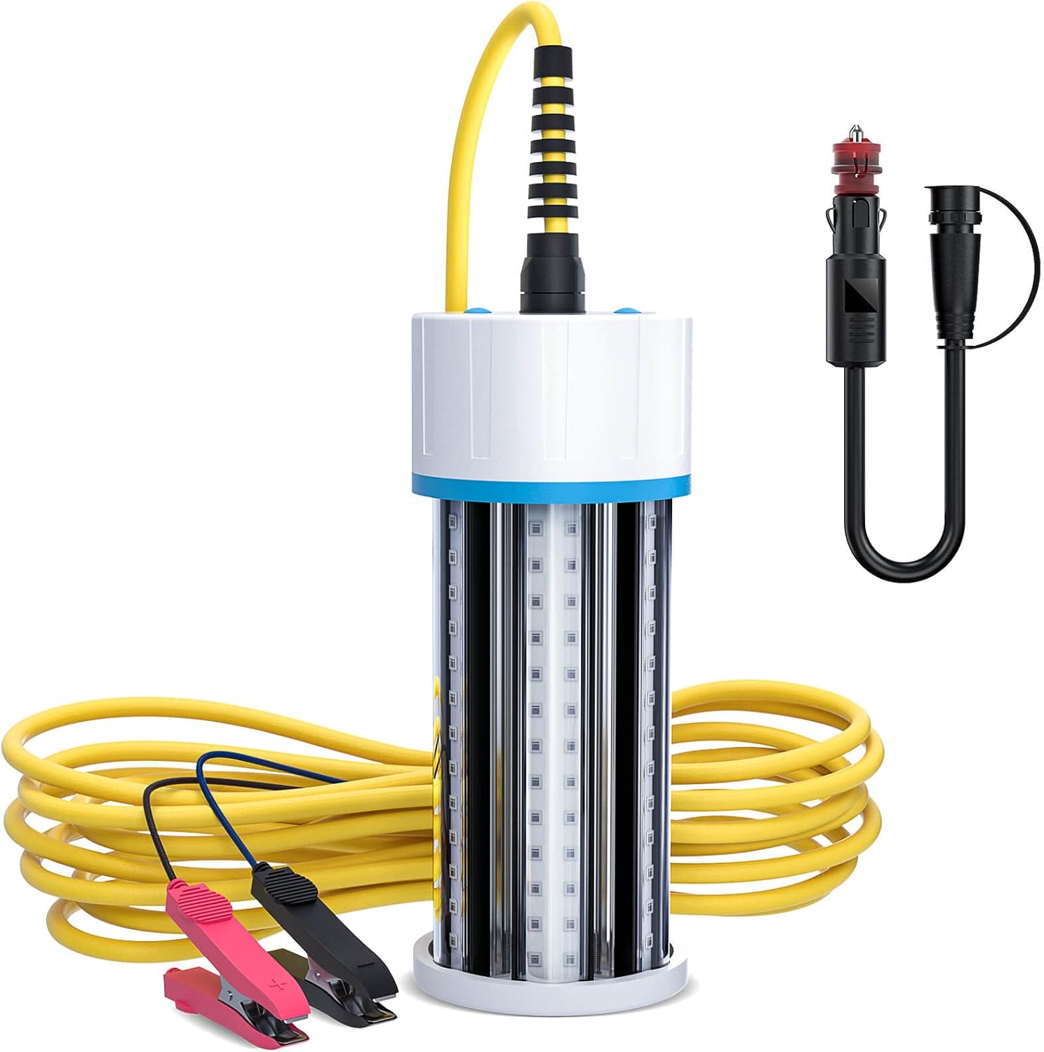 Tendelux Underwater Fishing Light, New Gen Super Bright Green LED Submersible Light Attractants for Docks, Boats or Kayaks, IP68 Rated for Fresh & Salt Water Pack of 2