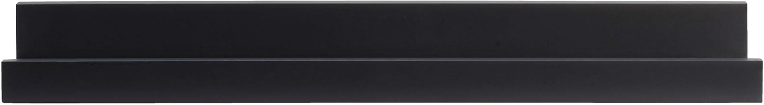 Melannco Floating MDF Photo Ledge for Bedroom, Living Room, Bathroom, Kitchen, Nursery, 36-Inch, Black Pack of 2