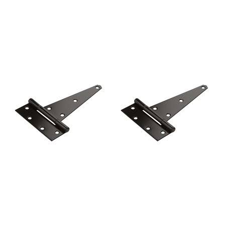 National Hardware n129-213 Heavy Duty T-Hinges 8 inch Black 2 Pack