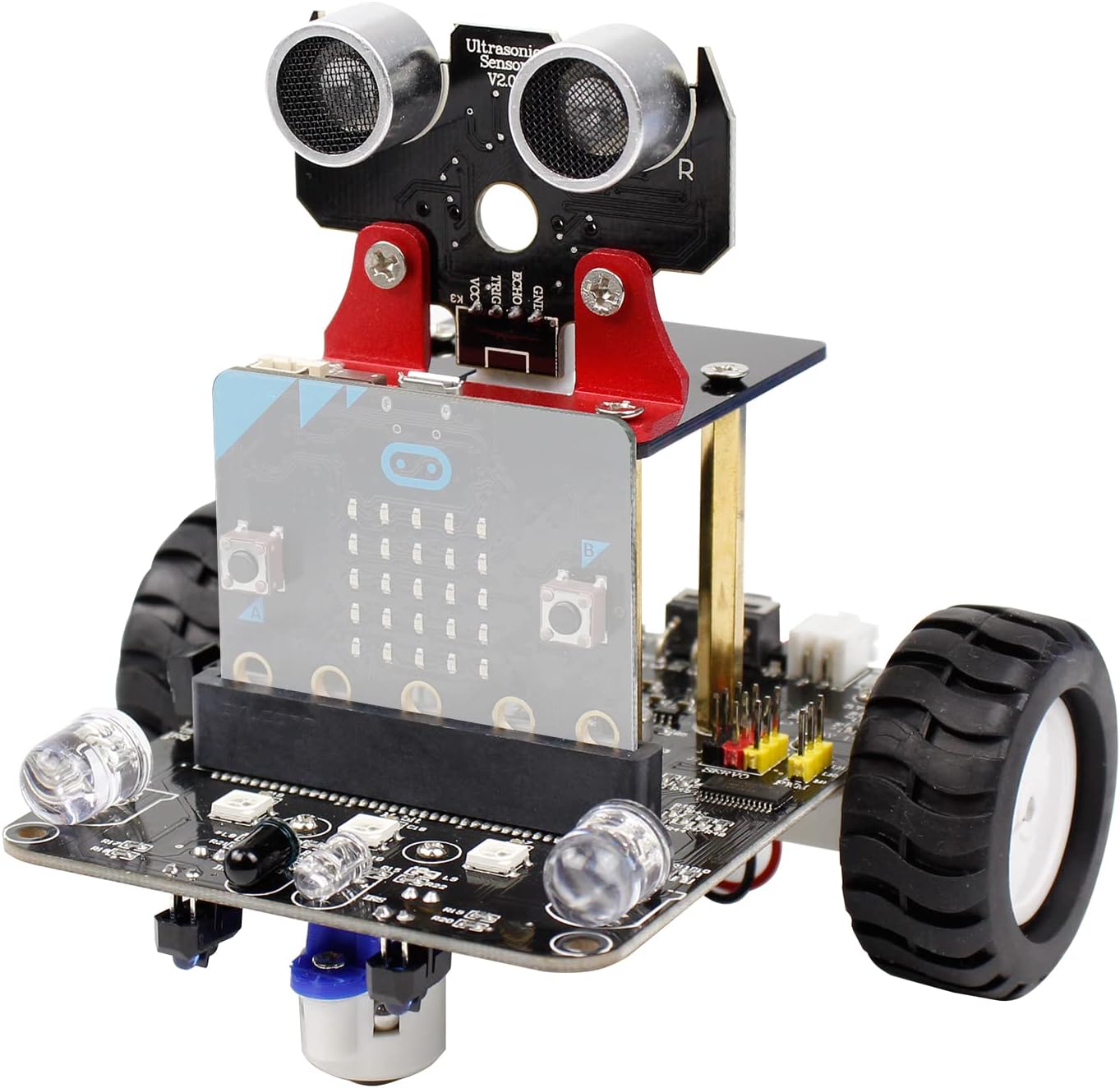Micro:bit BBC Smart Robot Car with IR and APP for Micro:bit V2/V1.5 (withou microbit) Pack of 2