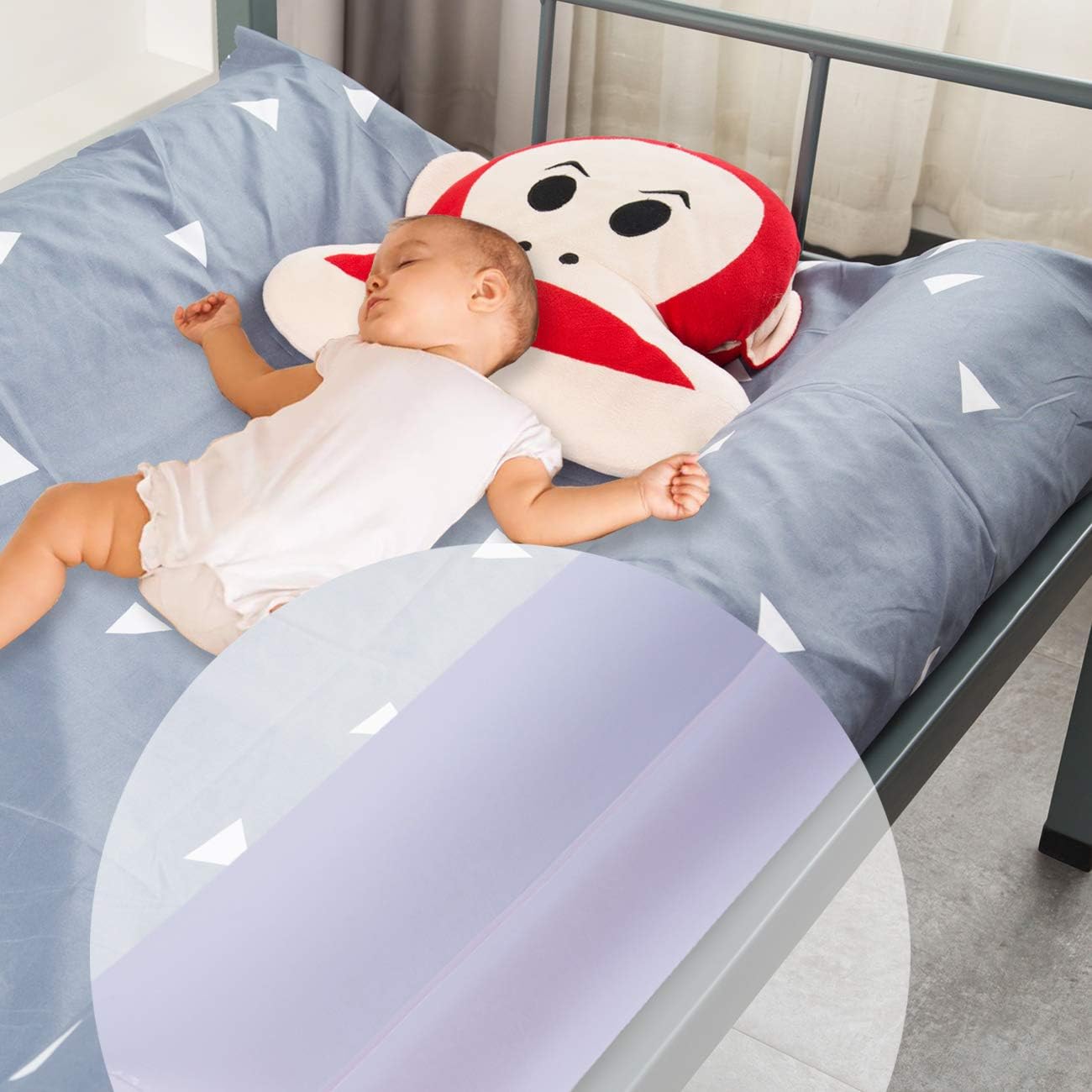 Sunnyglade [2-Pack] Portable Bed Rail Bumper Inflatable Bumpers Waterproof Leak-Proof Toddlers Kids Baby Safety Guard Bed Side Beds Great for Home, Hotel, Or Travel Pack of 2