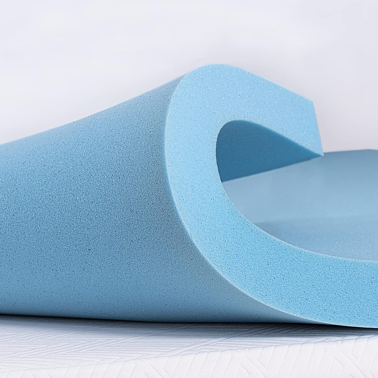 Molblly Full Mattress Topper,2 Inch Premium Gel Multi Layered Memory Foam Bed Mattress in a Box,CertiPUR-US Certified Foam for Ventilated Gel Infused Bed Foam Topper,Mattress Topper Full Pack of 2