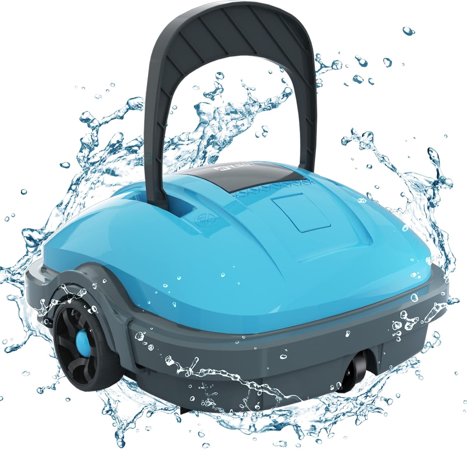 WYBOT Cordless Robotic Pool Cleaner, Pool Vacuum for Above Ground Pools and Flat Bottom In Ground Pools, Lasts 60 Mins, Dual-Motor, 180&mu;m Fine Filter, for Pool Surface Up to 525 Sq.Ft, Blue