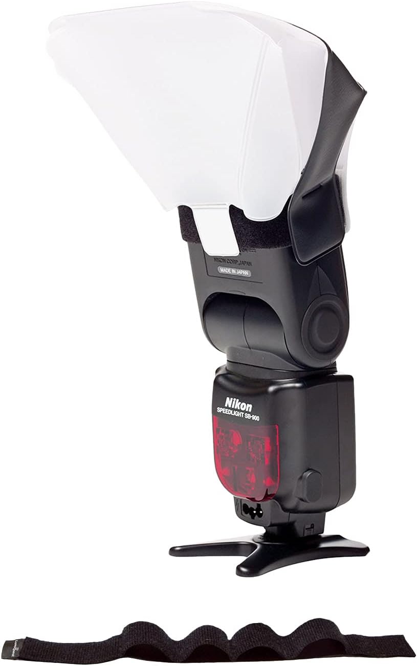 LumiQuest Ultrasoft Frosted Photography Lighting Diffuser, Compact Modifier with UltraStrap, Camera Lighting, Universal Portable Studio Lights for External Camera Flashes, Photo Light, Neon Green Pack of 2