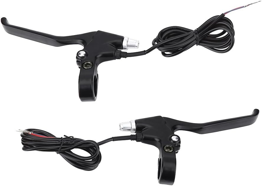 Yinhing Brake Lever Set,1 Pair Durable 2 Wires Left & Right E-Bike Bicycle Electric Brake Lever Replacement Part