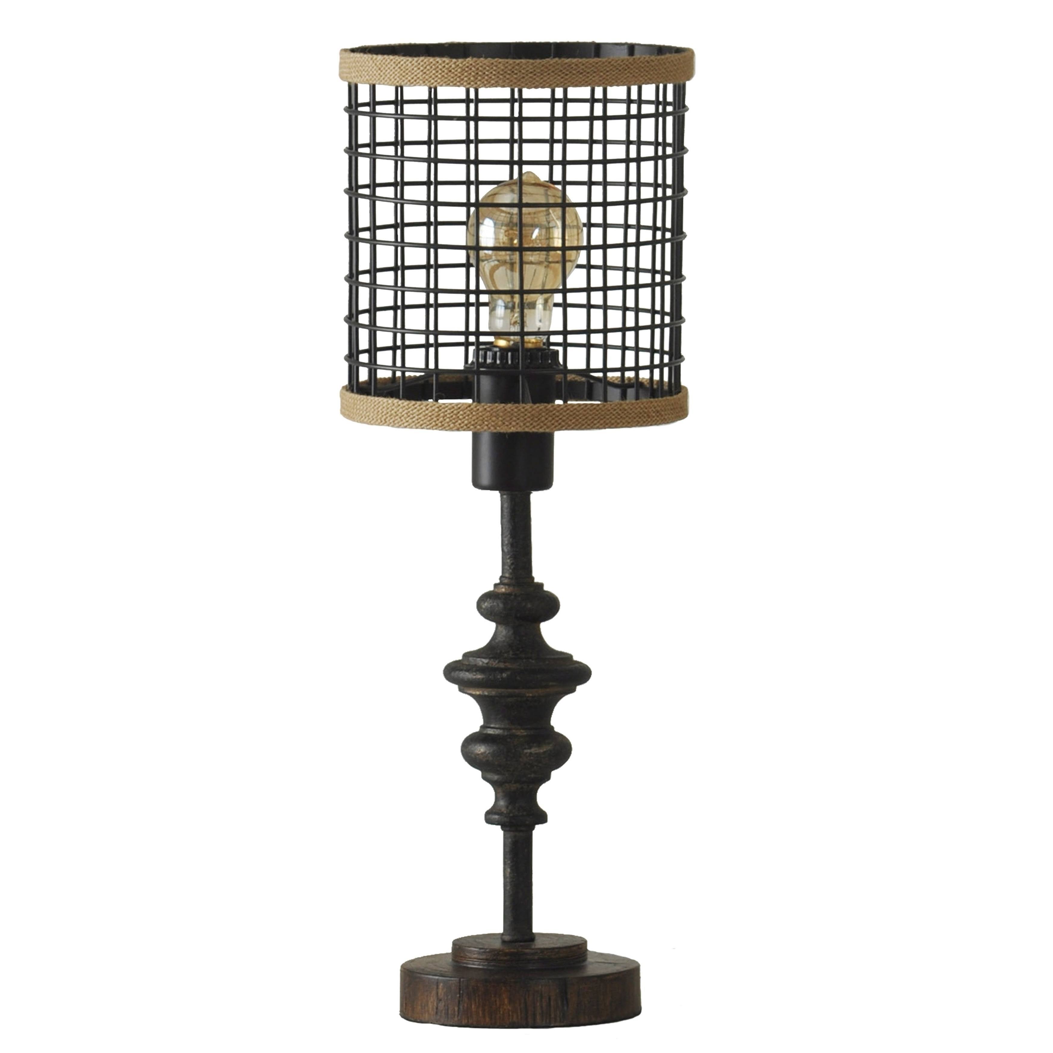Stylecraft Metal Shade Table Lamp - Black