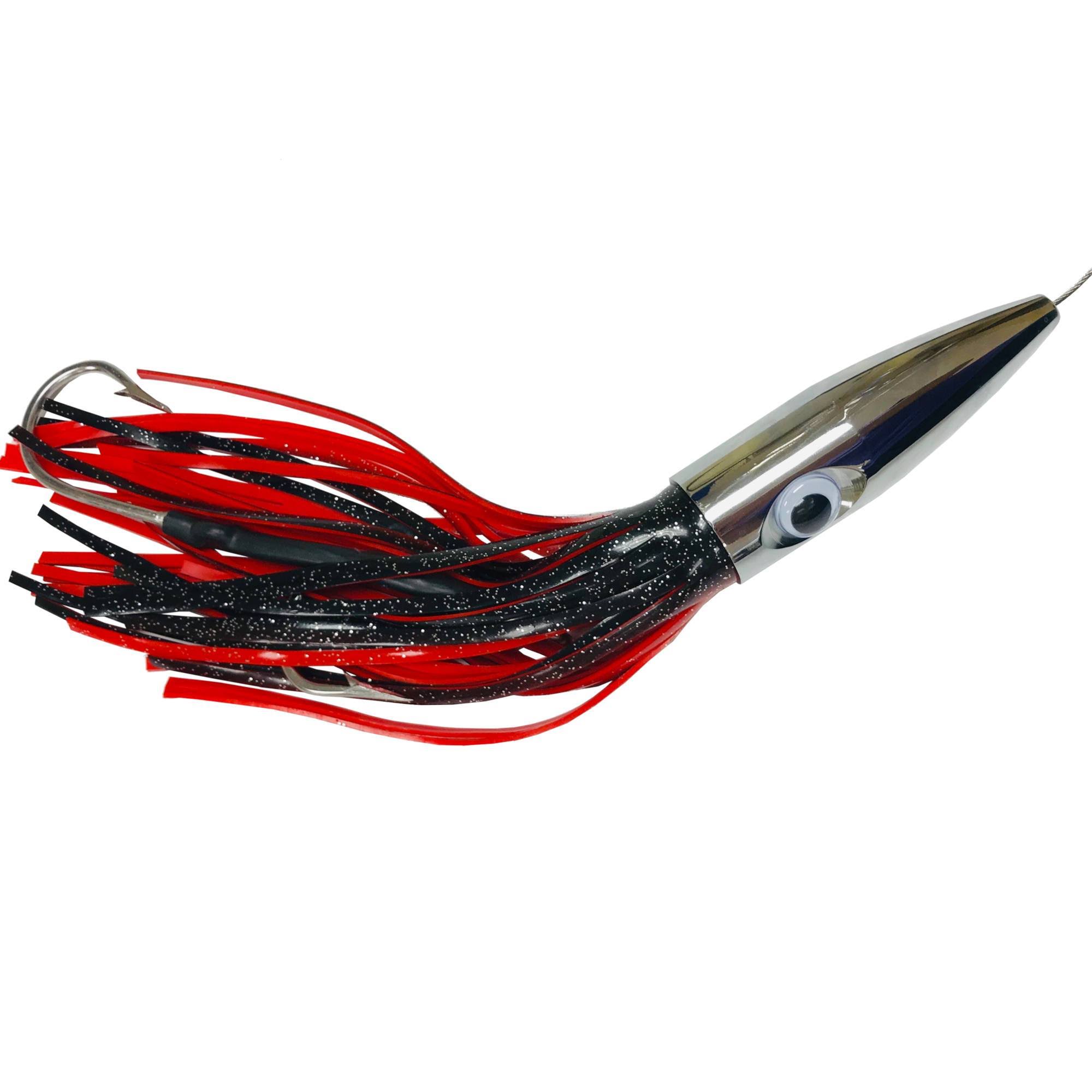14x22 Red/Black Cable Rigged Trolling Lure | EatMyTackle
