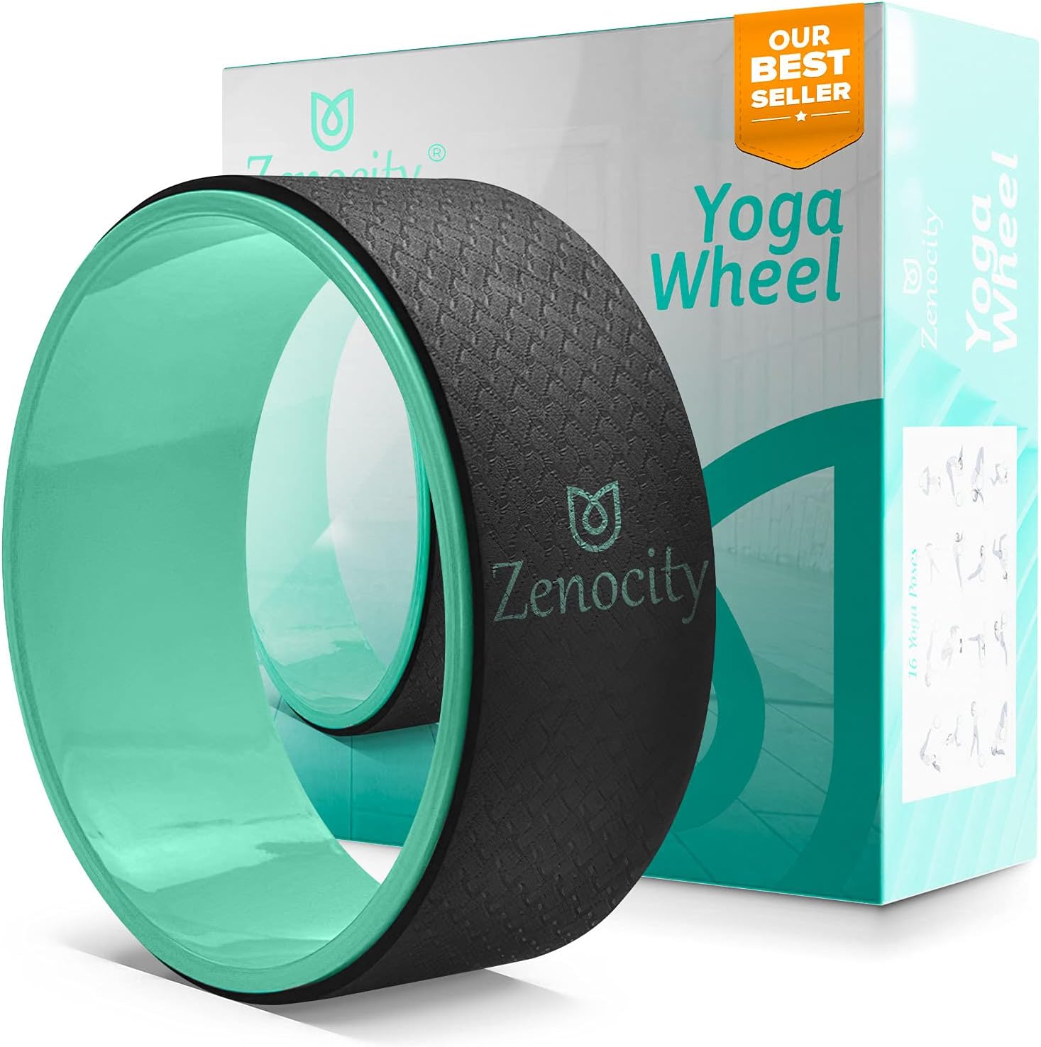 Yoga Wheel 13 '' - The Best Balance Accessory for Stretching | Posture Fit Padding Technology Keeps You Comfortable & Stable While You Stretch | Fits All Sized People | Holds 440 LBS Pack of 2