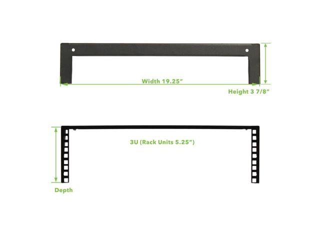 Navepoint 3U 19x22 Vertical Wall Mount Rack Wall Mountable Server Rack w/ Hardware Black