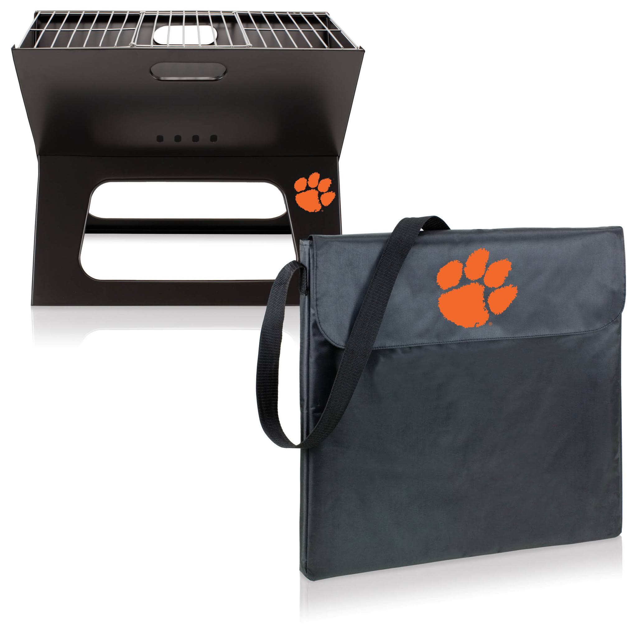 Picnic Time Clemson Tigers Portable X-Grill, Black