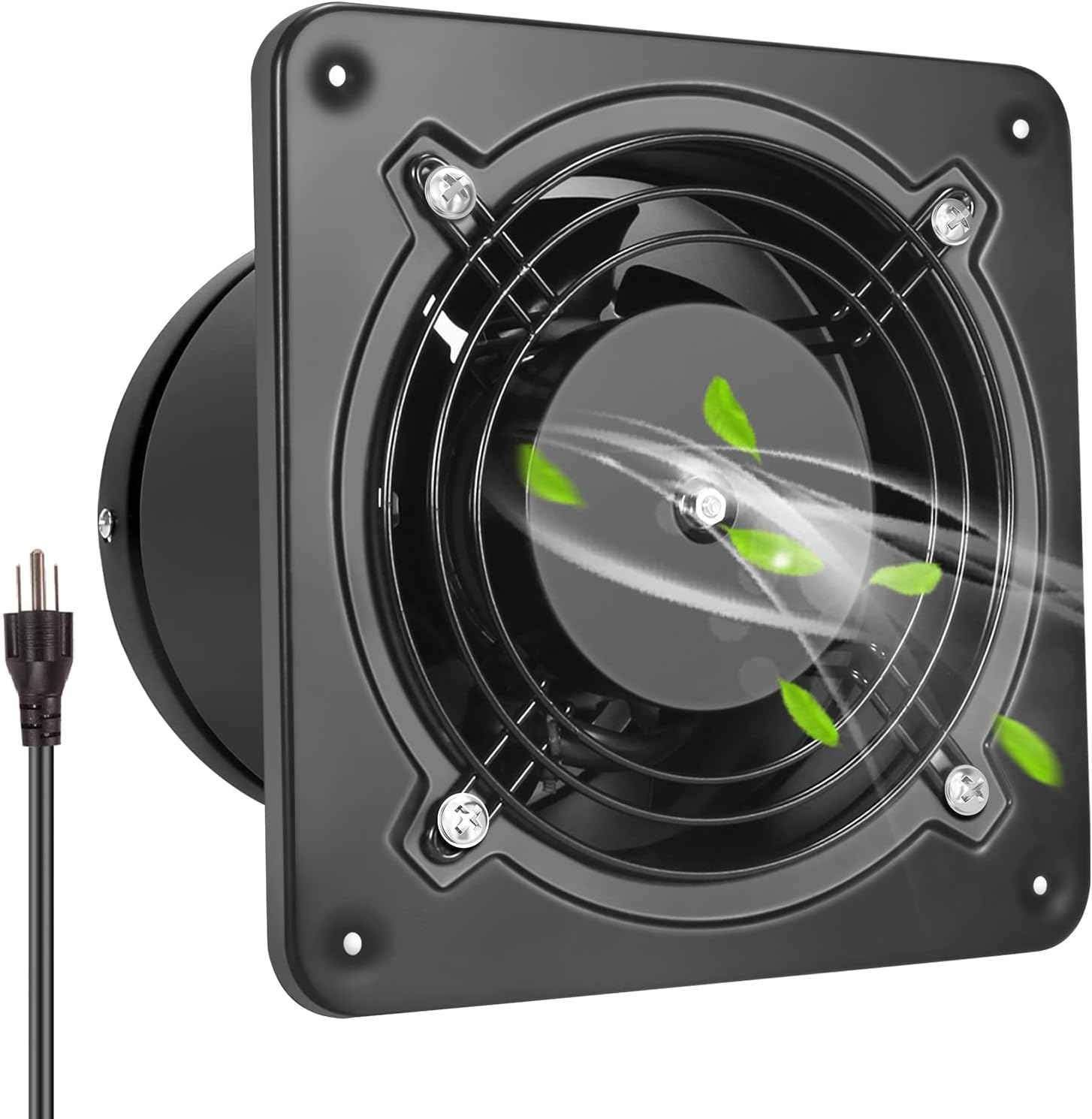 HG POWER 6 Inch Exhaust Fan, 308CFM Through Wall Fan Bathroom Extractor Ventilation Fan Blower Ceiling and Wall Mount for Attic Garage Kitchen Bathroom Windows Fan