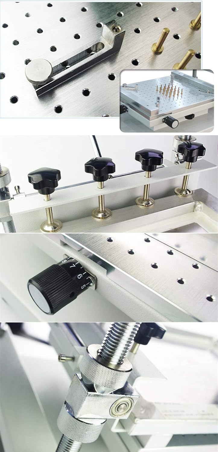 Hanchen High Precision Printer Solder Printer SMT Stencil Printer Stencil Silk Screen Solder Paste Printer SMT Production Line SMT Stencil Machine 30x40cm