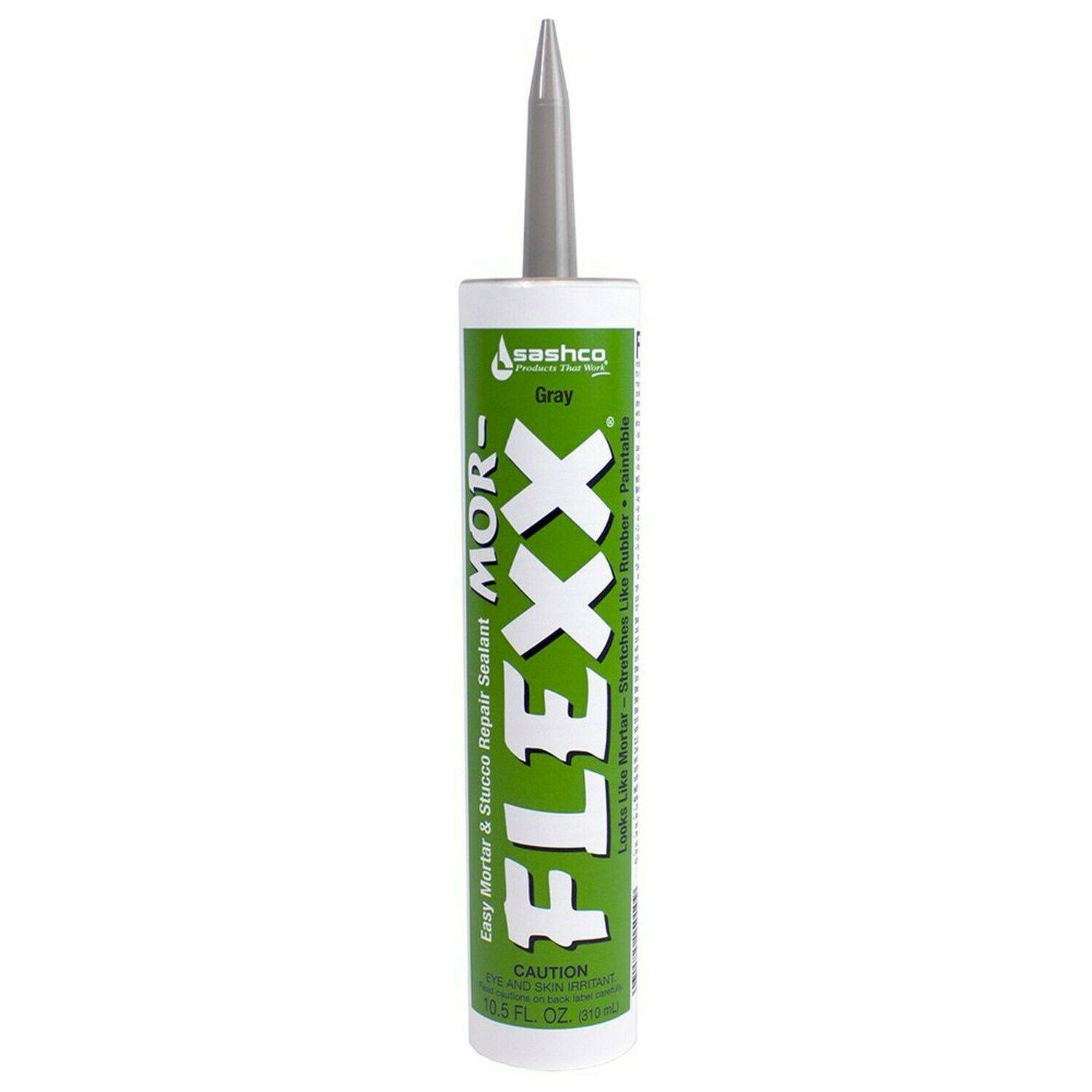 Sashco 15020 Mor-Flexx Caulking for Mortar, 10.5 Ounce Cartridge, Gray (Pack of 12)