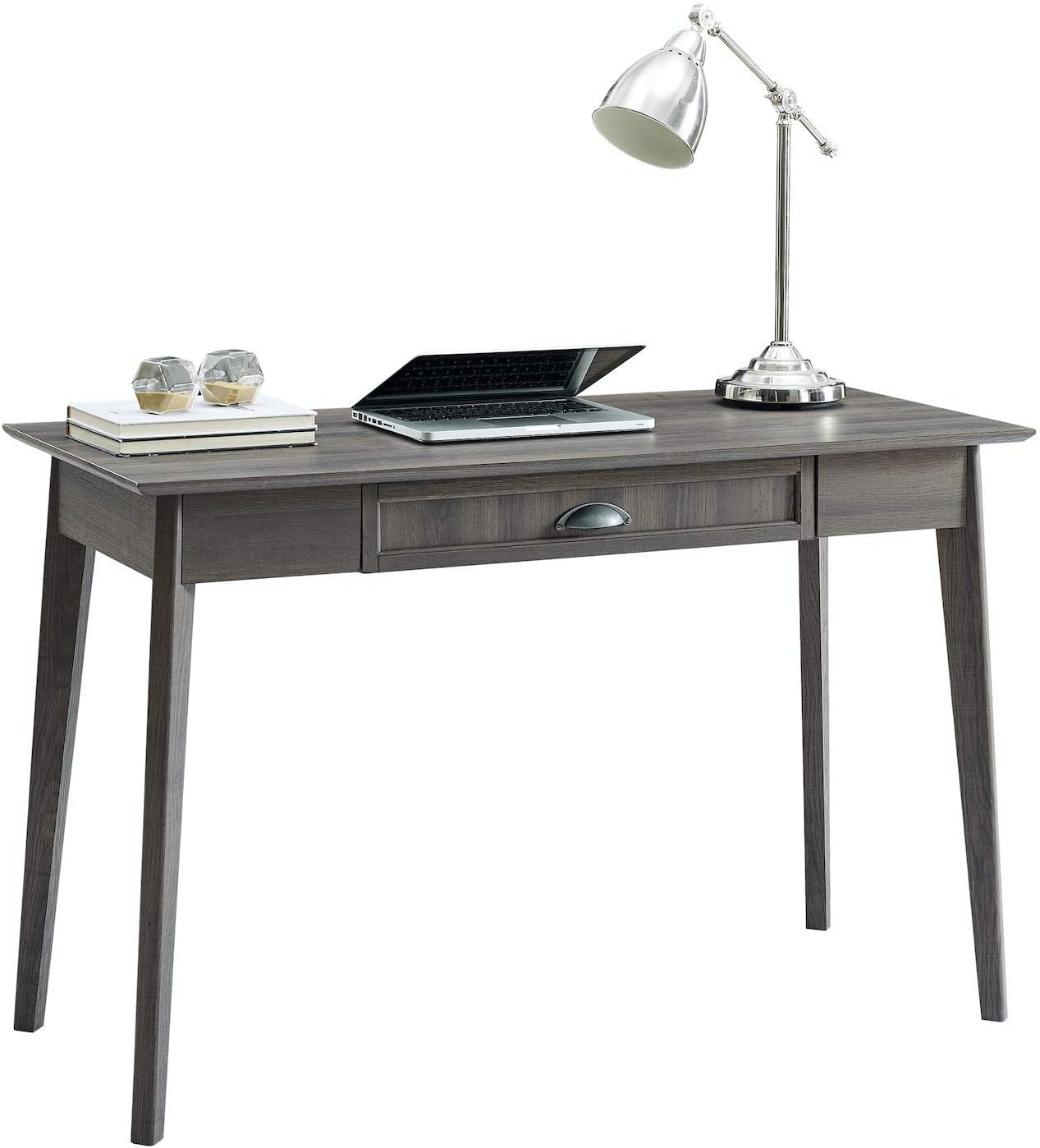 Newport Series Home Office Computer Writing Desk with Fully Extended Drawer | Laptop PC Workstation With USB Hub | Sturdy and Stylish | Easy Assembly| Golden Oak Wood Look Accent Living Room Furniture