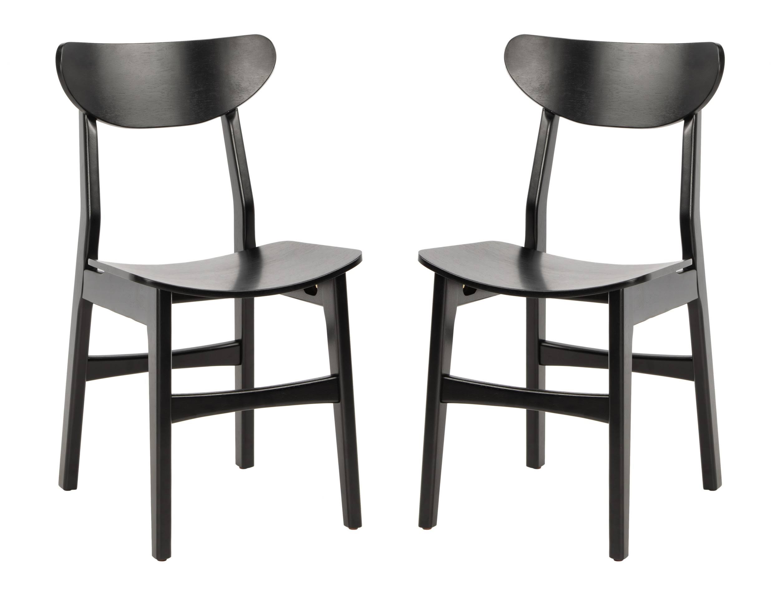 Safavieh Lucca Black Retro Dining Chair - Set of 2
