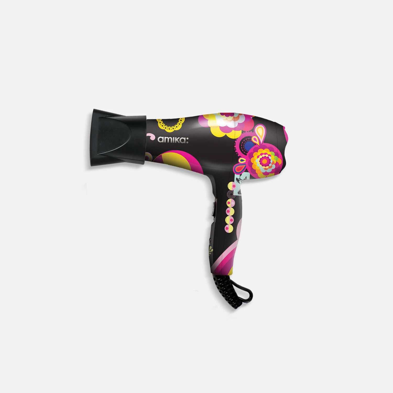 Amika Mighty Mini Dryer Black Obliphica 0.75 lb.