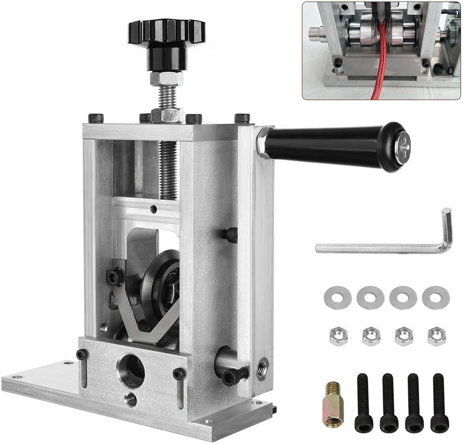BEAMNOVA Upgraded Manual Wire Stripping Machine Hand Crank Stripper for Scrap Copper Stripping Diameter 2-25mm, Flexible Wire Within 2mm