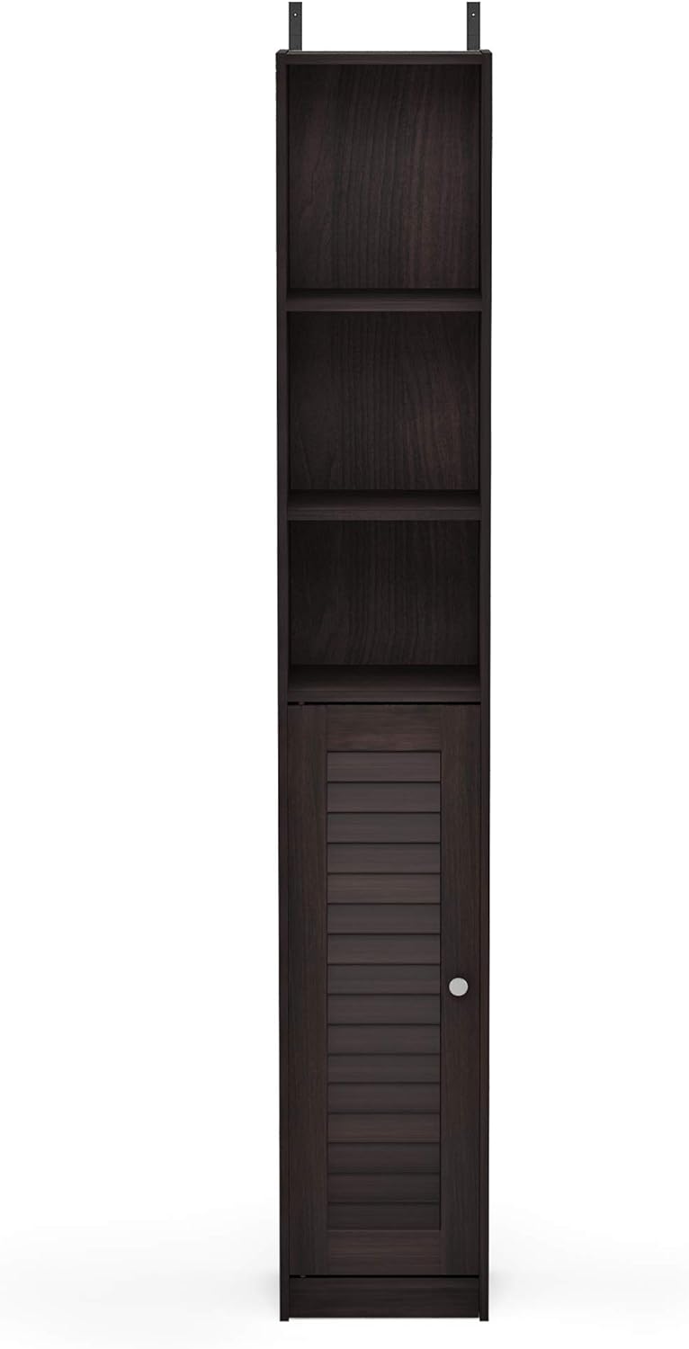 Furinno Indo Slim luvor Door Bath Cabinet, White Pack of 2