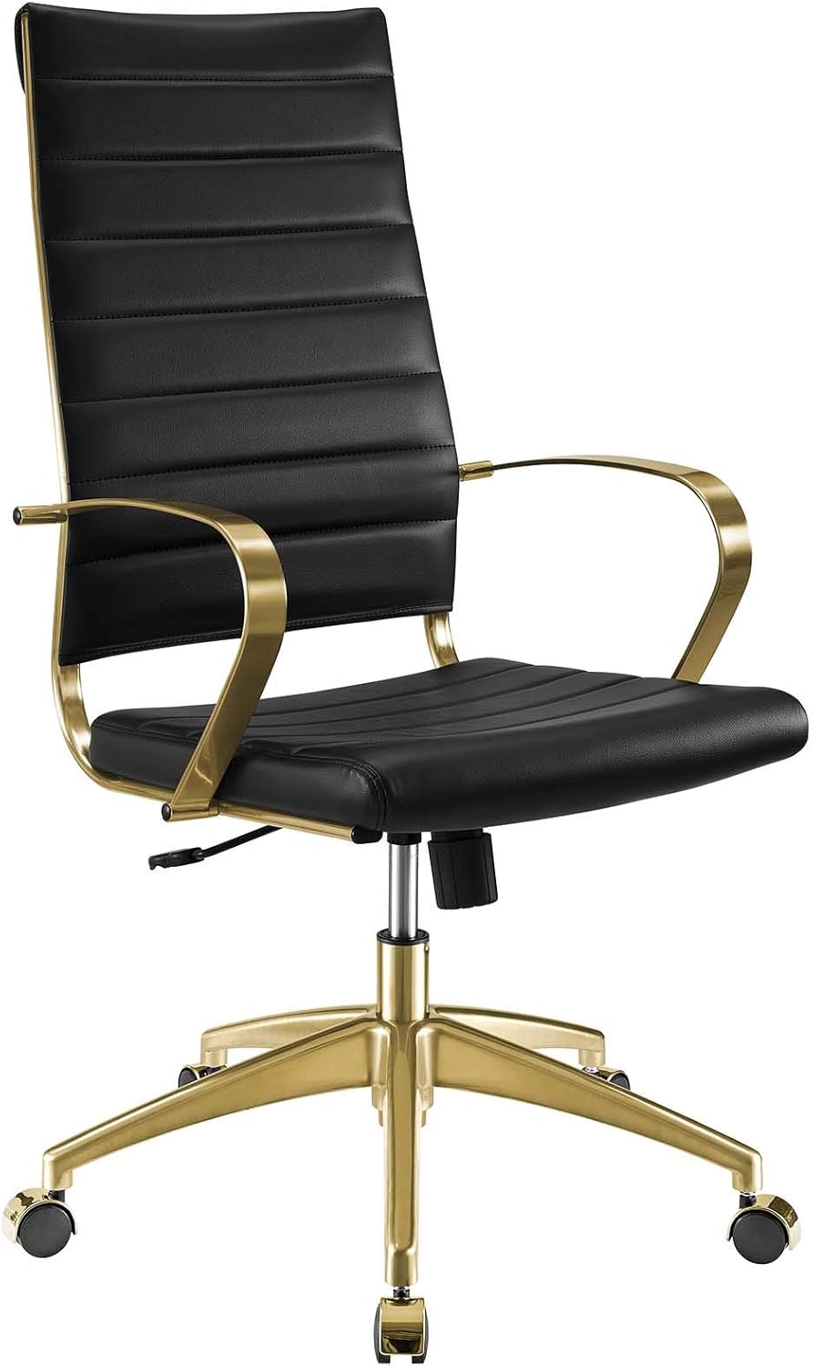 Modway Jive Gold Stainless Steel Executive Managerial Tall Swivel Highback Office Chair