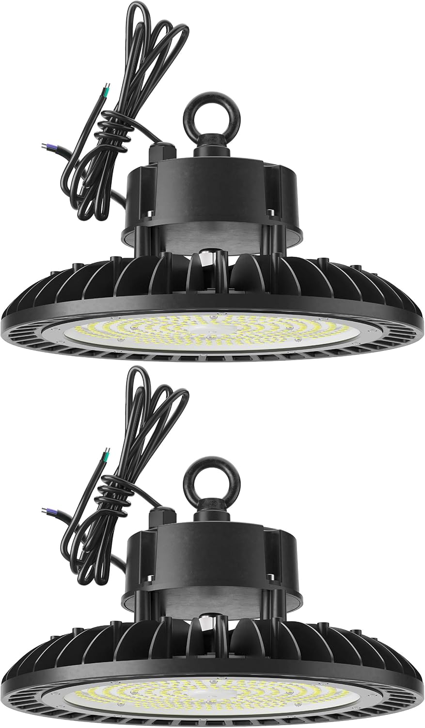 Sunco Lighting UFO LED High Bay Light, Lighting for Warehouse, 5000K Daylight, 240W, 33500 LM, 100-277V, Dimmable 1-10V, IP65 Waterproof, Super Bright, UL 2 Pack