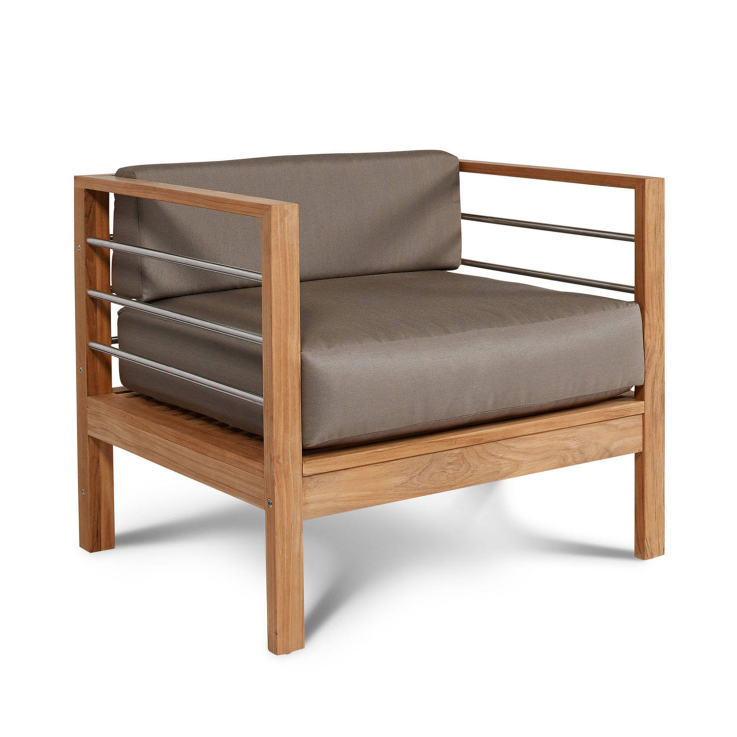 HiTeak Furniture Soho Outdoor Club Chair - Color: Charcoal / Grey - HLAC1960C-CC