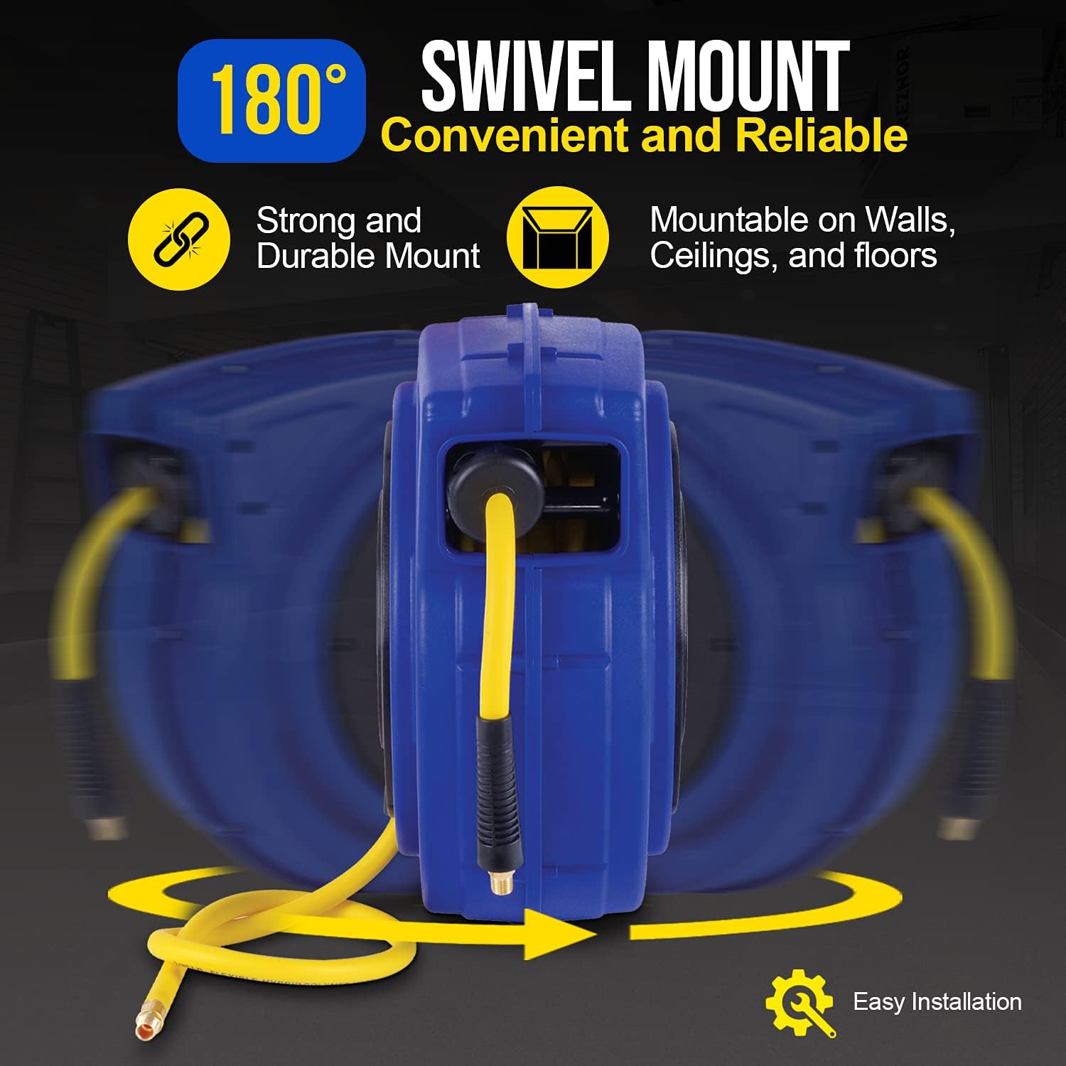 Goodyear Air Hose Reel Retractable 3/8