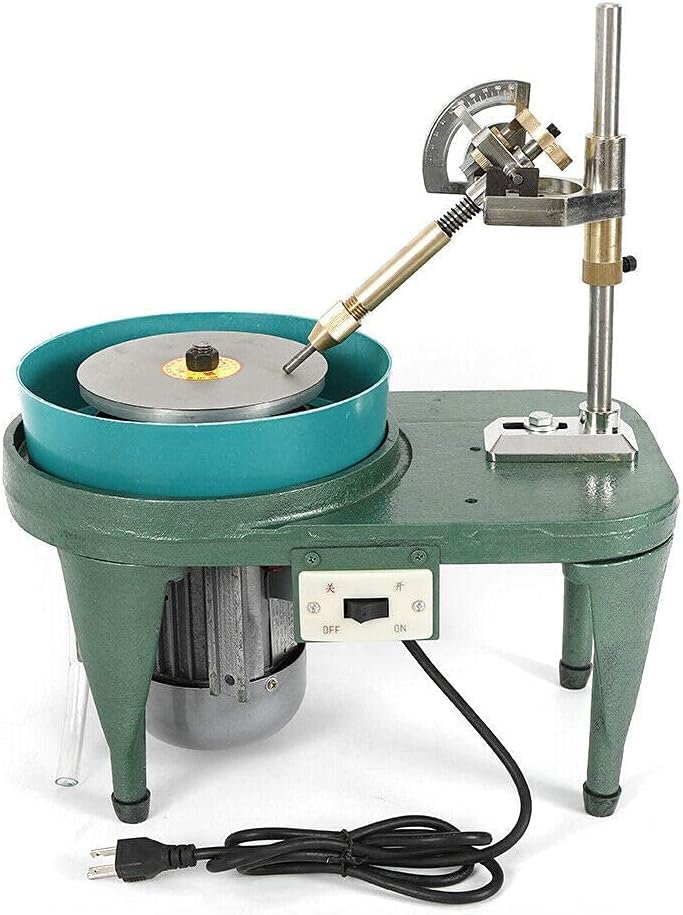 Gem Faceting Machine, 2800RPM Jade Stone Angle Machine Jewelry Polisher Flat Grinder with Manipulator 110V Jade Grinding Polishing Machine