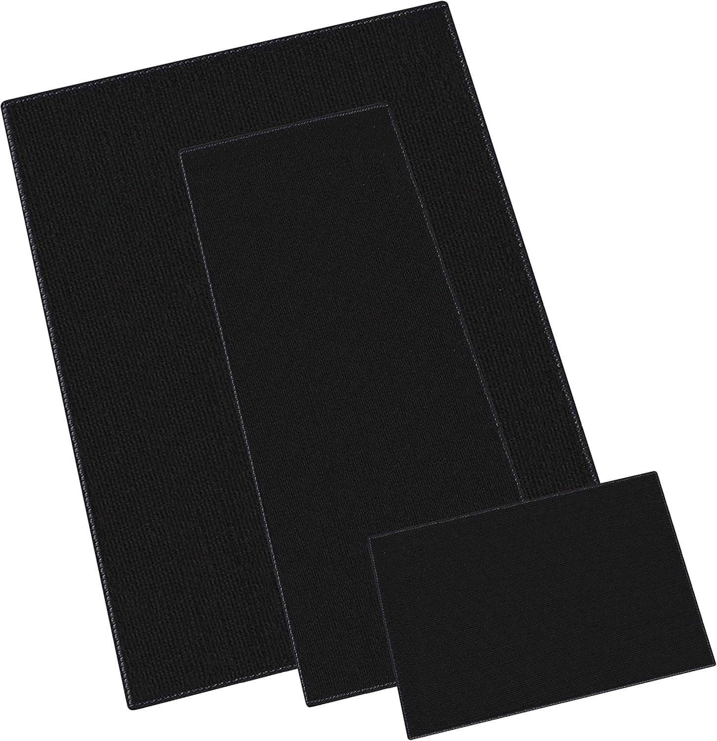 Indoor-Outdoor 3 Piece Set, Large Patio Rug's (9x12 Area Rug, 5x8 Rug, 3x5 Mat) (Pacific Blue)