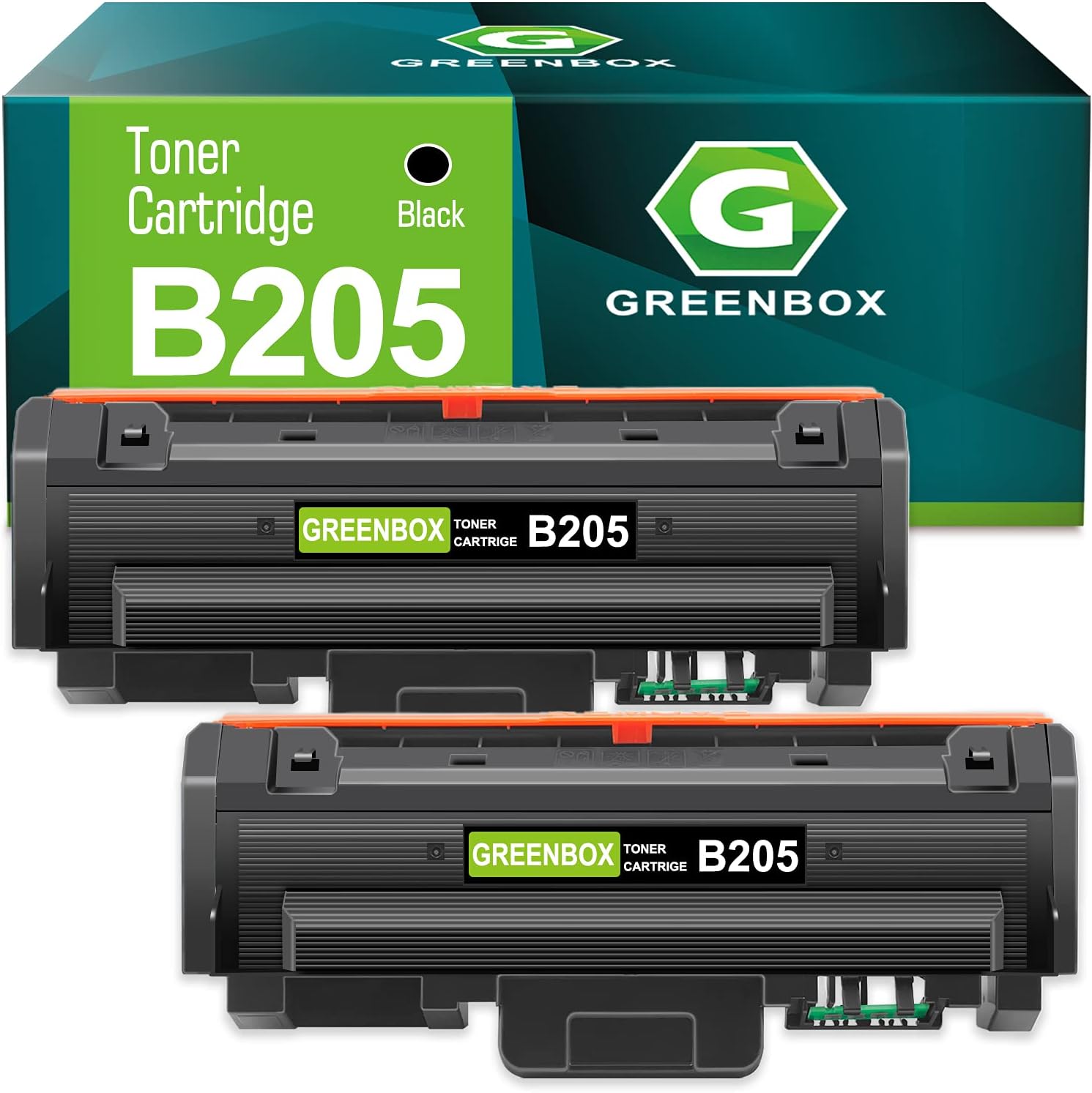 GREENBOX Remanufactured Toner Cartridge Replacement for Xerox B205 B210 B215 106R04347 for B205NI B210DNI B215DNI Printer (2-Pack Black)