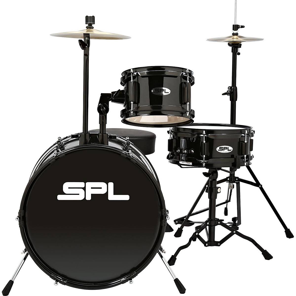 Sound Percussion Lil Kicker 3-Piece Jr Drum Set - Throne Black
