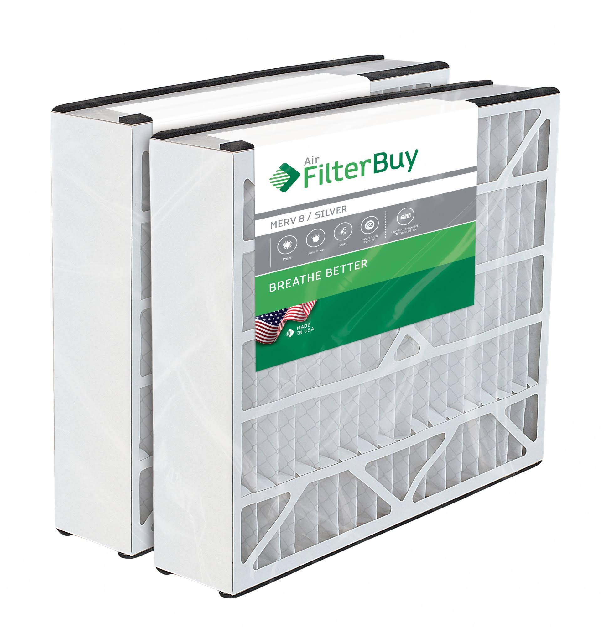 2 - 20x25x5 Trion Air Bear Aftermarket 255649-102 Pleated AC Furnace Air Filters. AFB Silver MERV 8. Manufactured by Filterbuy i