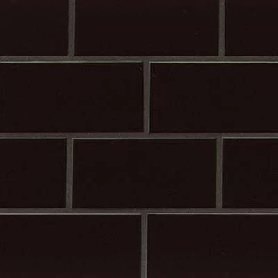 Bedrosians Tile u0026 Stone Traditions 3 x 6 Gloss Black