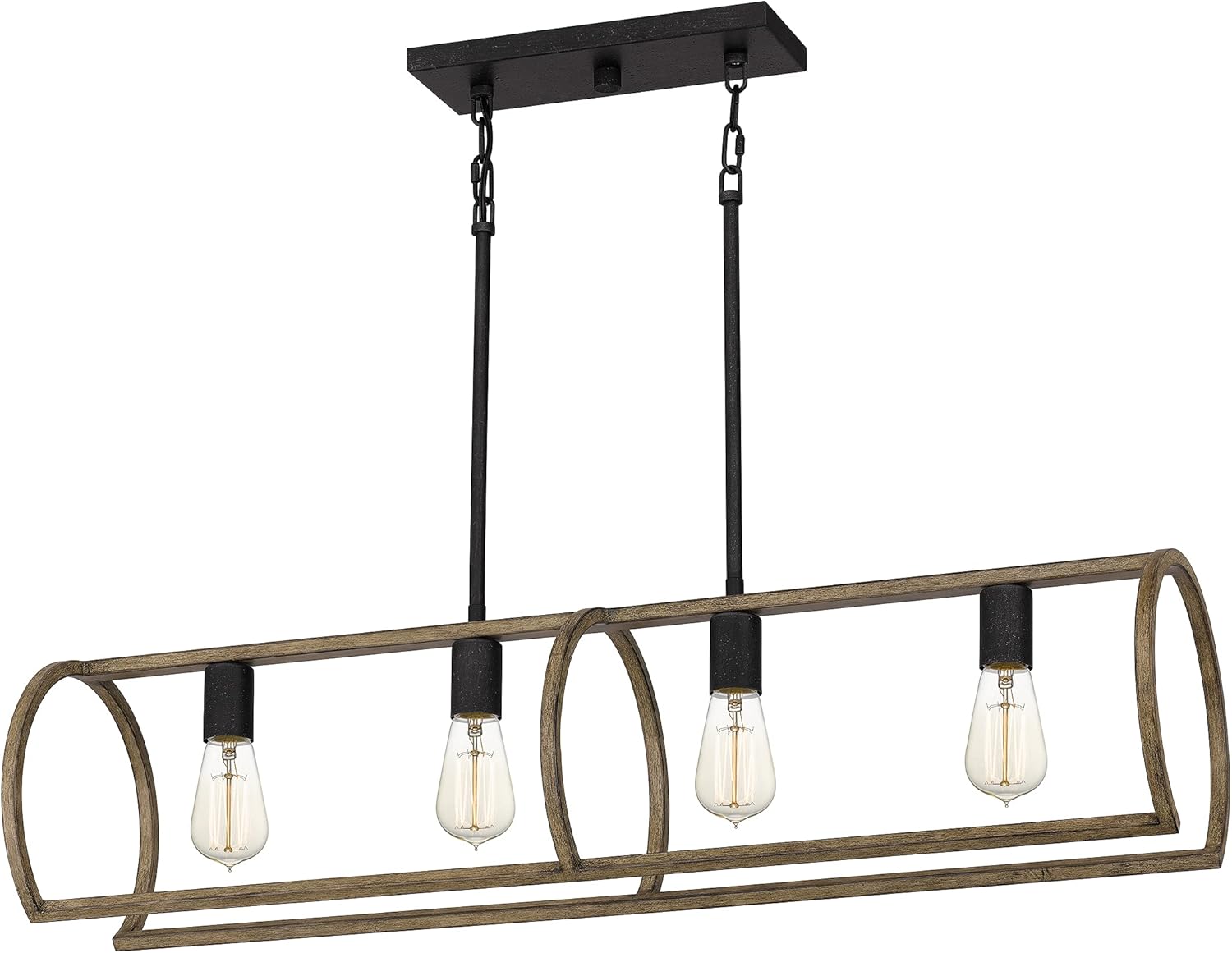 Ashley Harbour ASH32712A Oakmore 4-Light Rustic Black Chandelier