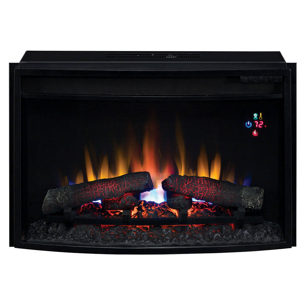 ClassicFlame 25EF031GRP 25x22 Curved Electric Fireplace Insert with Safer Plug