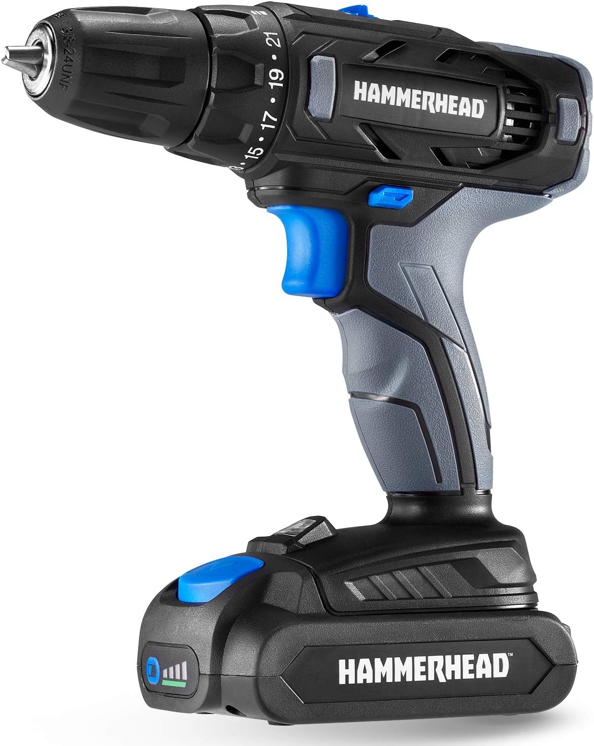 Hammerhead 20V Cordless 2-Tool Combo Kit: Drill and Impact Driver with 1.5Ah Battery and Charger - HCC2020