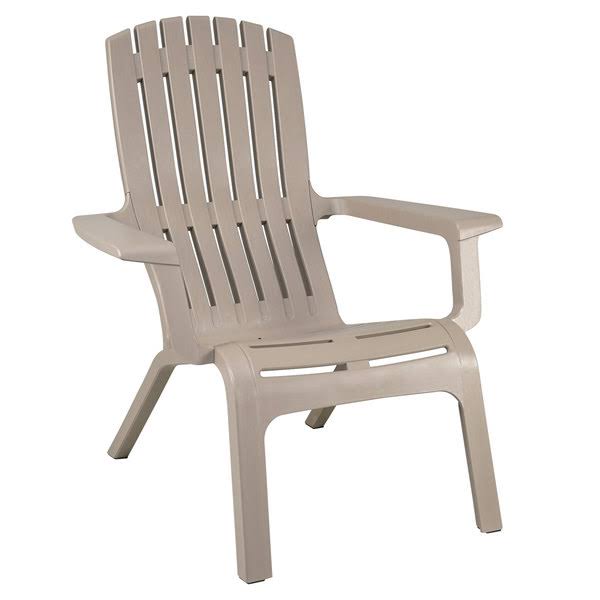 Grosfillex Westport Adirondack Chair in French Taupe - 4/pk
