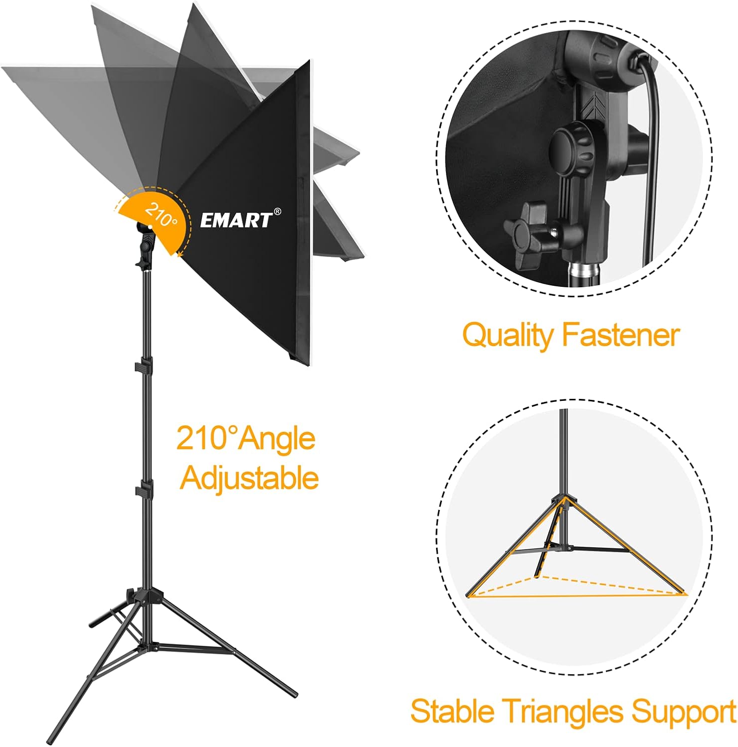 EMART Softbox Lighting Kit with Reflector, 24