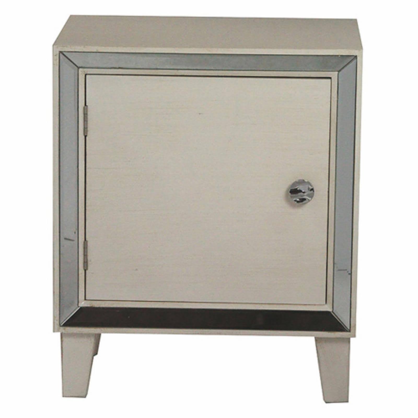 Heather Ann Creations Bon Marche 1 Door Accent Cabinet, White