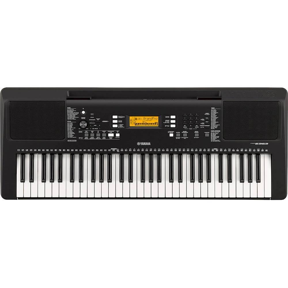 Yamaha PSR-E363 PKY 61-Key Keyboard Pack with Headphones Power