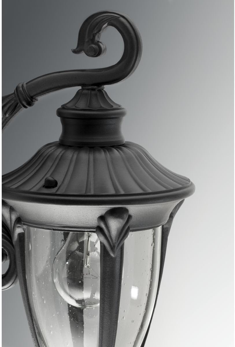 Progress Lighting P5520-31 Traditional Two Wall Lantern from Meridian Collection in Black Finish Lighting Accessory, 12-Inch Diameter x 24-3/8-Inch Height