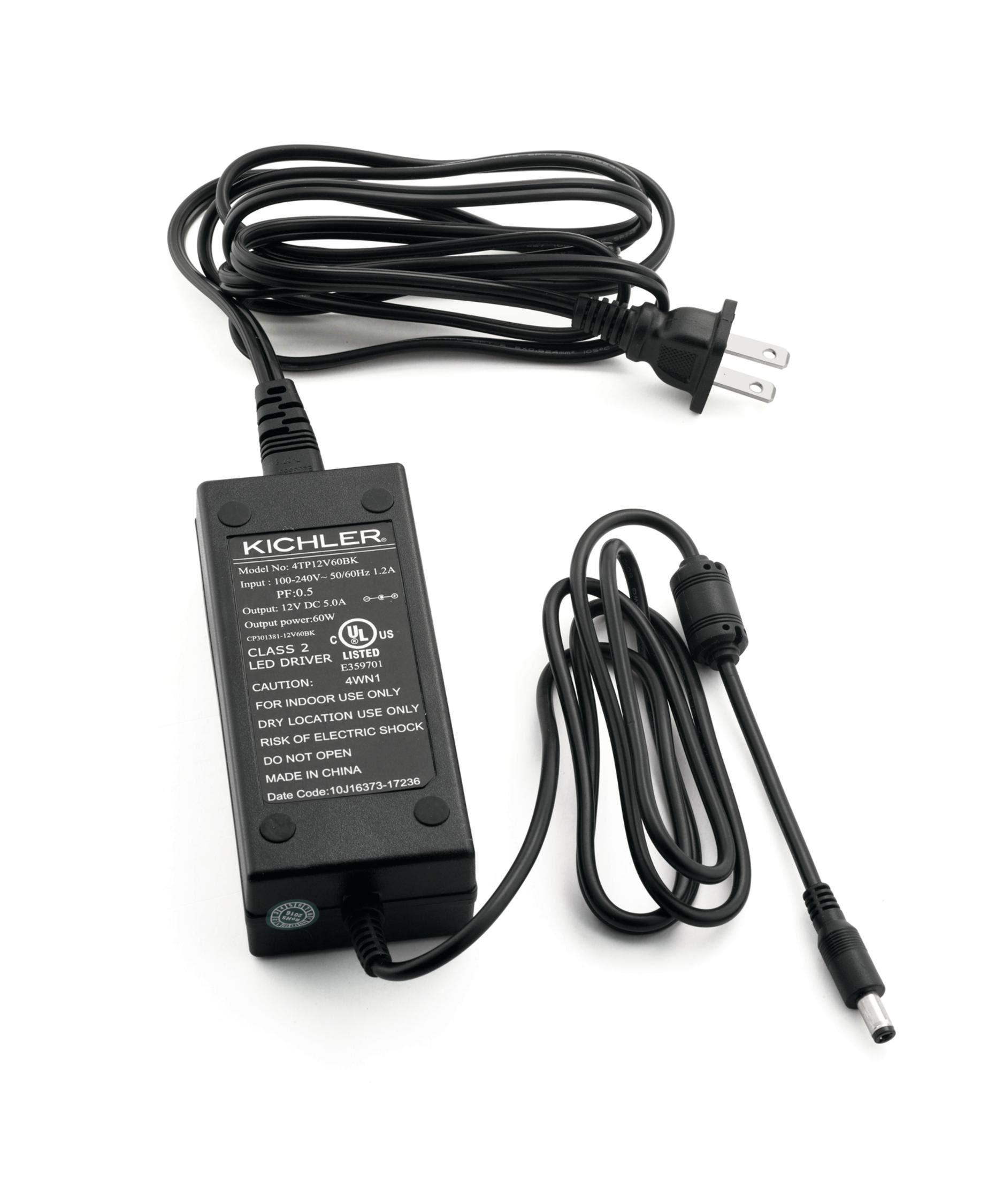 Kichler 4TP12V60BK 12V Plug in 60W LED Power Supply Black