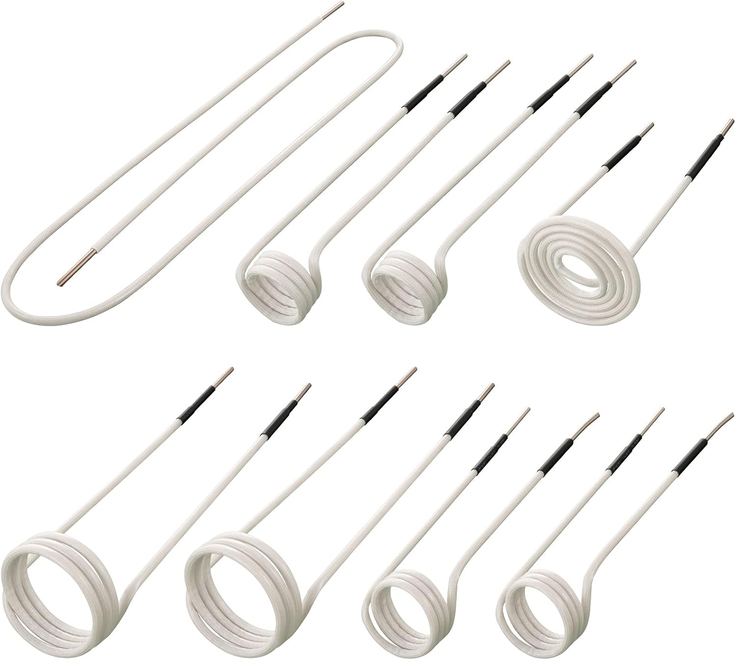 VEVOR Induction Heater Coil Kit 8PCS Most Used Induction Heater Coils with Varying Lengths, Heat Resistant Induction Heater Tool with Flexibility and Long Lifespan For Removing Rusty Bolts and Nuts Pack of 2