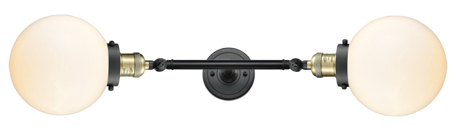 Innovations Lighting 208L-BAB-G201-8 Large Beacon-2 Light Bath Vanity