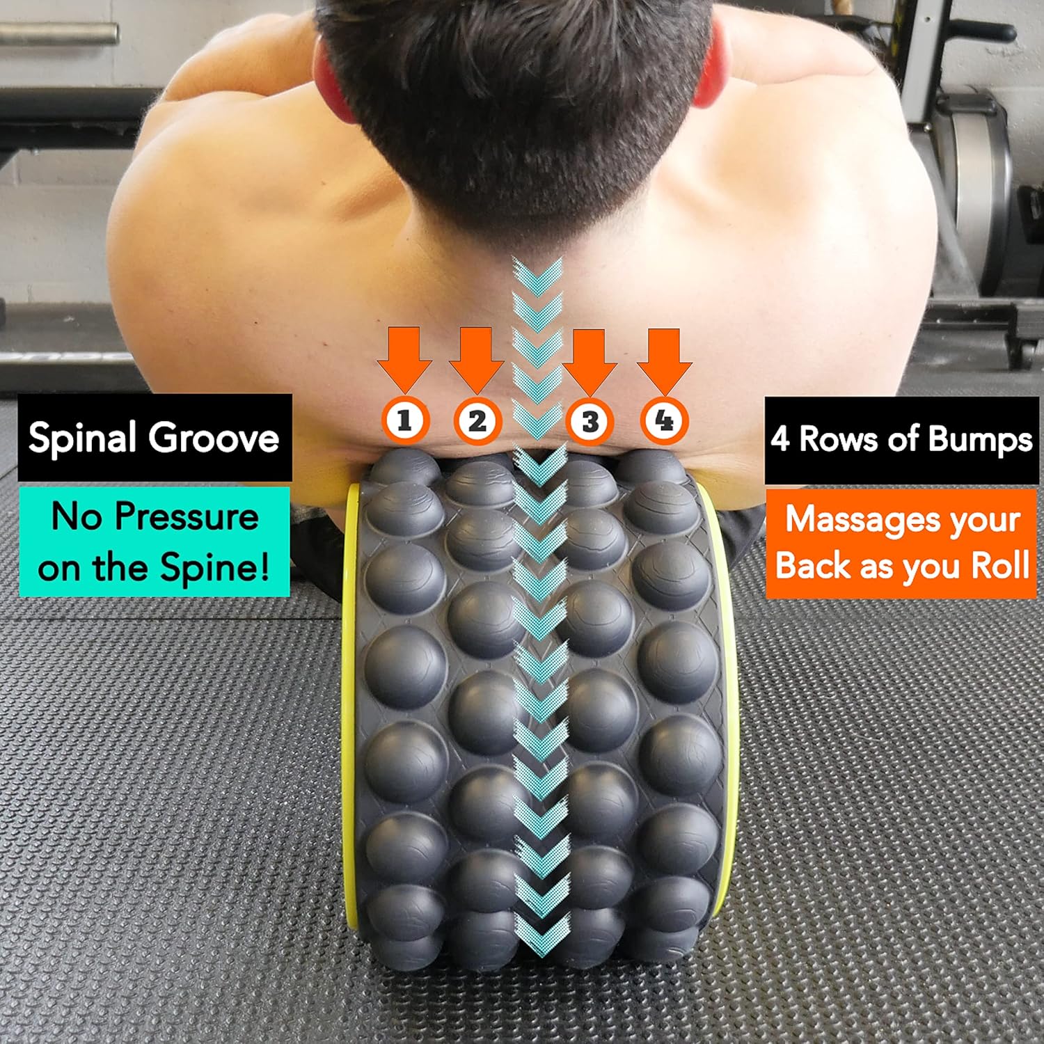 The Ultimate Back Roller: Acumobility, Myofascial Release, Trigger Point, Yoga Wheel, Foam Roller, Back Pain, Yoga Wheel for Back Pain, Back Massager, Deep Tissue, Massage, Exercise, Mobility Pack of 2